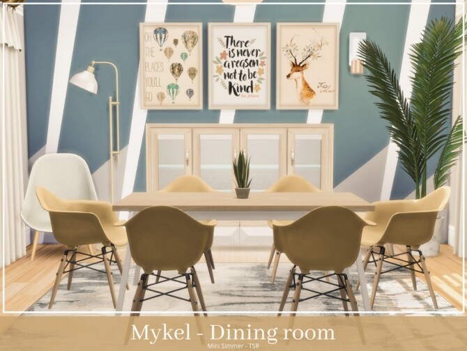 Sims 4 Mykel Dining room by Mini Simmer at TSR
