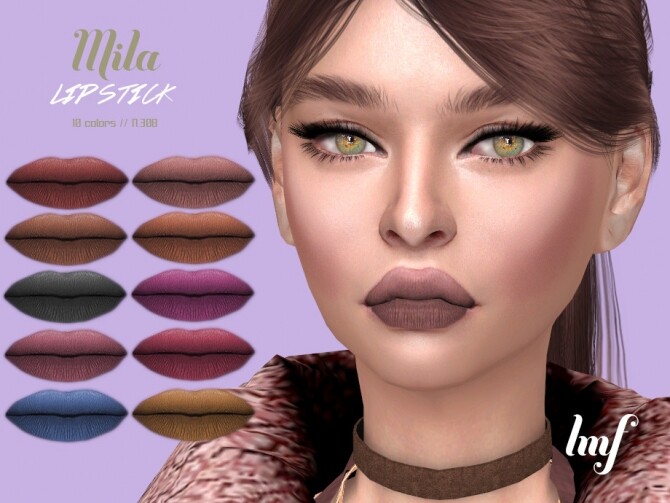 Sims 4 IMF Mila Lipstick N.308 by IzzieMcFire at TSR