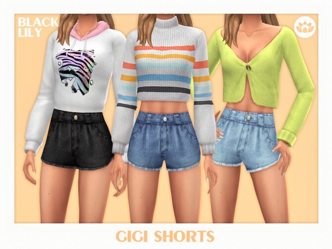 Sims 4 Gigi Shorts by Black Lily at TSR