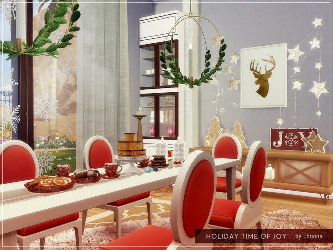 Sims 4 Holiday Time of Joy Kitchen and Dining by Lhonna at TSR
