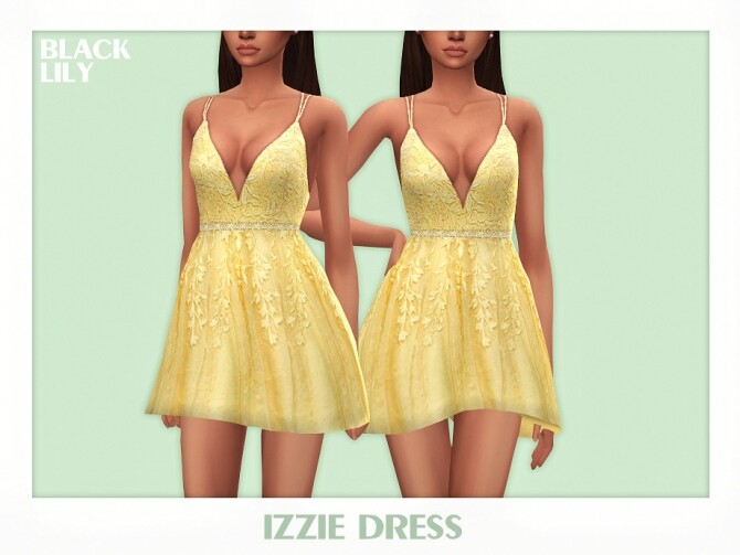 Sims 4 Izzie Dress by Black Lily at TSR
