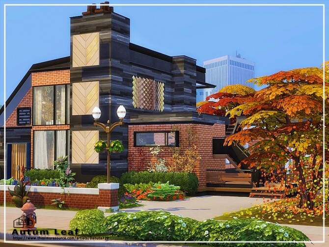 Sims 4 Autumn leaf house by Danuta720 at TSR
