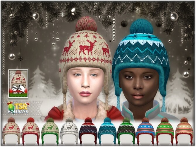 Sims 4 Holiday Wonderland Kids Winter Hat by BAkalia at TSR