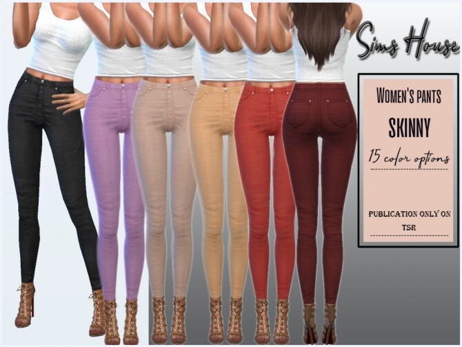 Sims 4 Classic Skinny Pants by Sims House at TSR