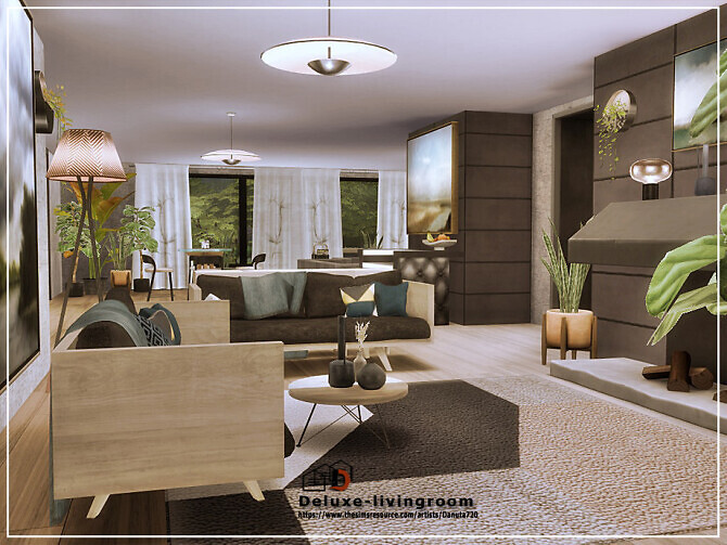 Sims 4 Deluxe livingroom by Danuta720 at TSR