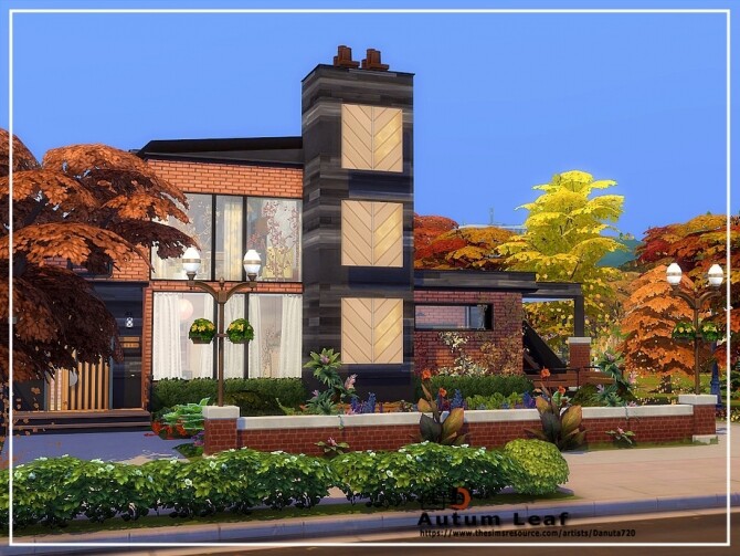 Sims 4 Autumn leaf house by Danuta720 at TSR