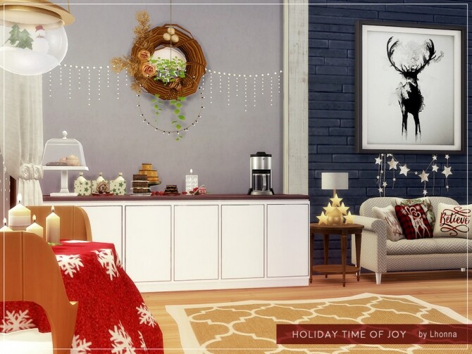 Sims 4 Holiday Time of Joy Kitchen and Dining by Lhonna at TSR