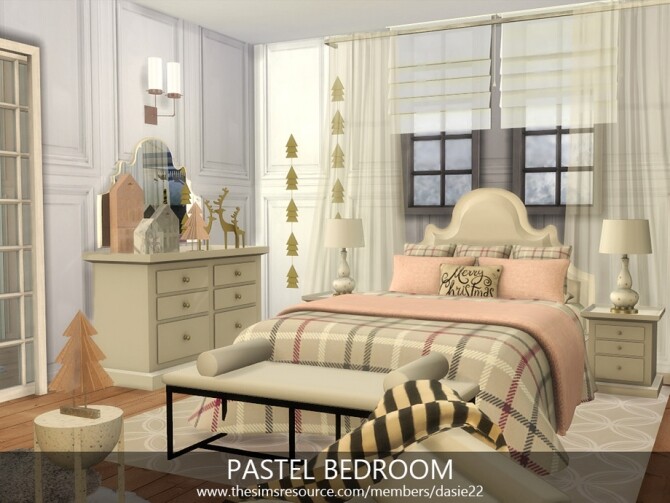 Sims 4 PASTEL BEDROOM by dasie2 at TSR