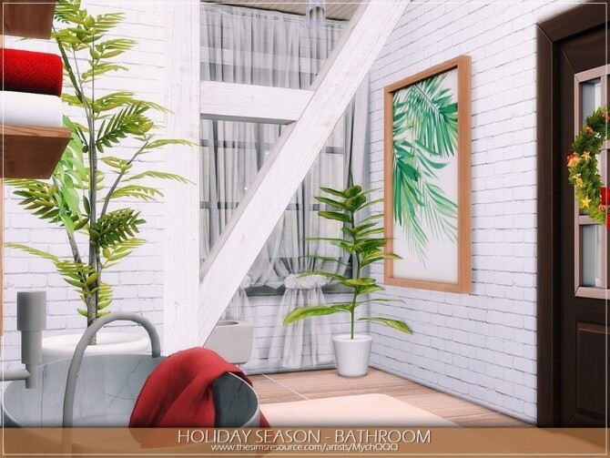 Sims 4 Holiday Season Bathroom by MychQQQ at TSR