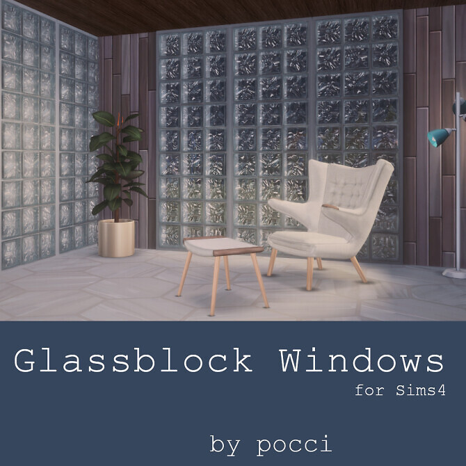Sims 4 Glass block windows by pocci at Garden Breeze Sims 4