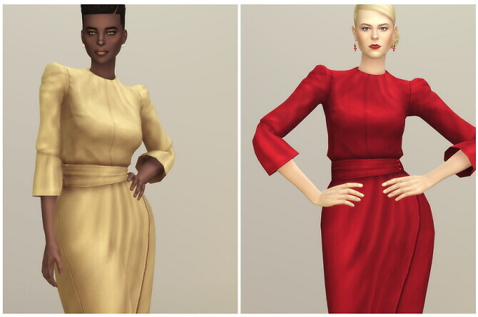 Sims 4 Duchess of Dress VIII at Rusty Nail