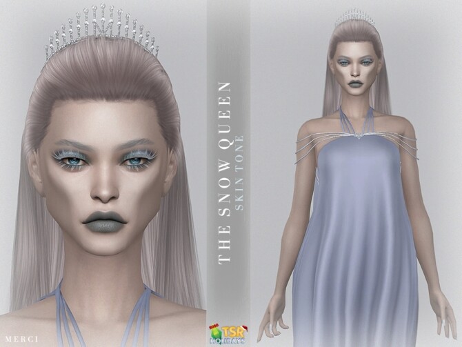 Sims 4 Snow Queen Skin Tone Holiday Wonderland by Merci at TSR