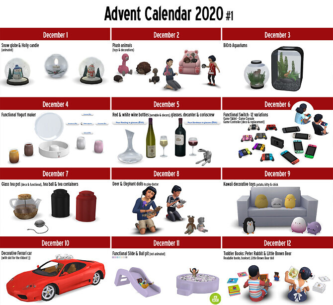 Sims 4 Special: 2020 Advent Calendar Gifts at Around the Sims 4