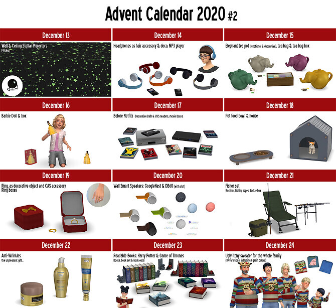 Sims 4 Special: 2020 Advent Calendar Gifts at Around the Sims 4
