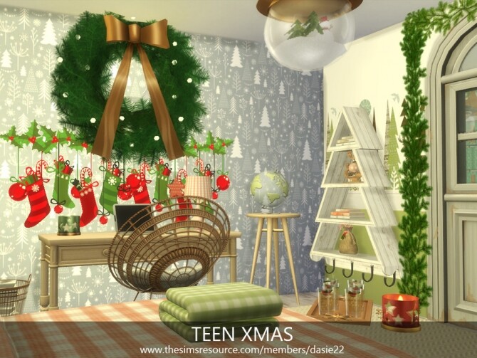 Sims 4 TEEN XMAS BEDROOM by dasie2 at TSR