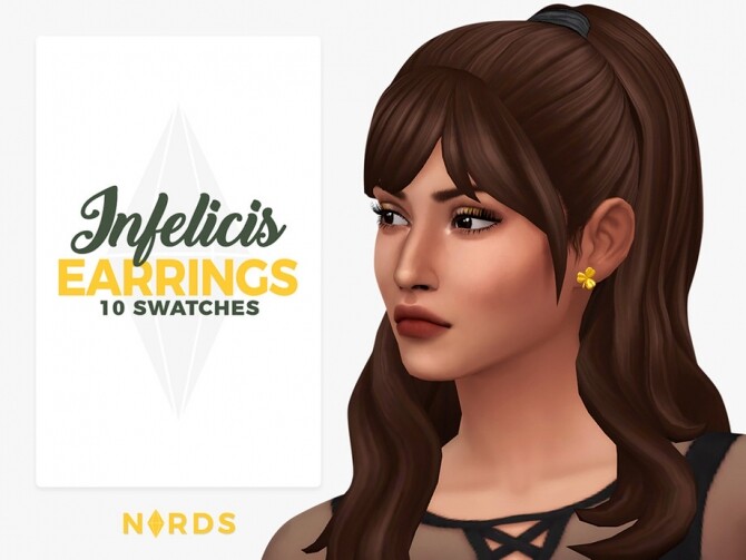 Sims 4 Infelicis Earrings by Nords at TSR
