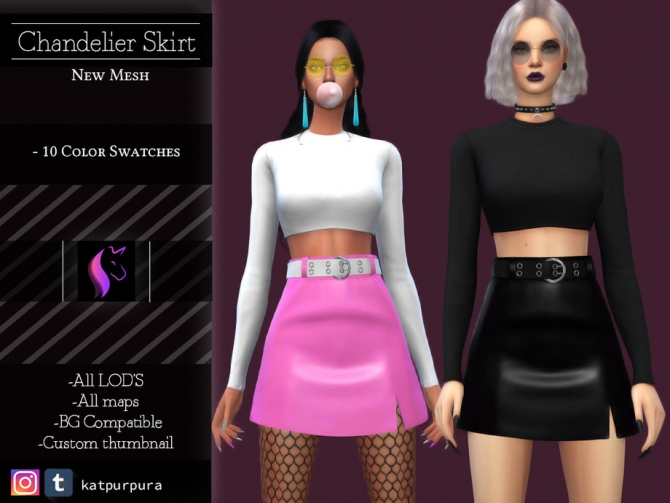 Chandelier Skirt by KaTPurpura at TSR » Sims 4 Updates