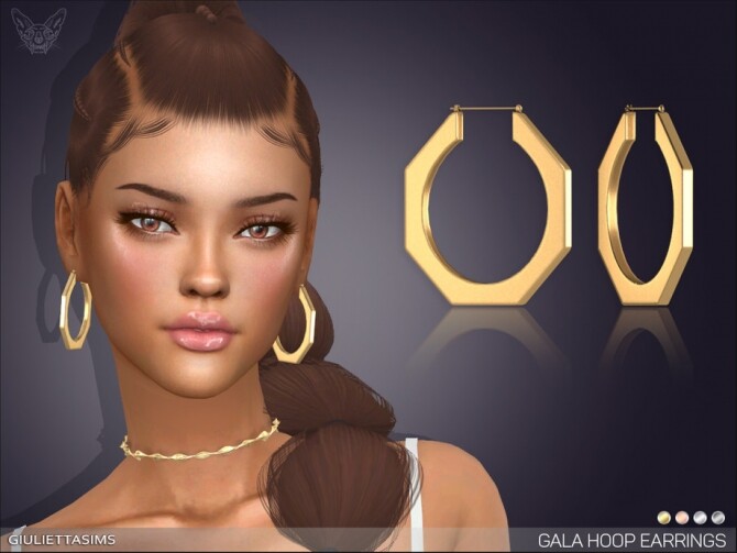 Sims 4 Gala Hoop Earrings by feyona at TSR
