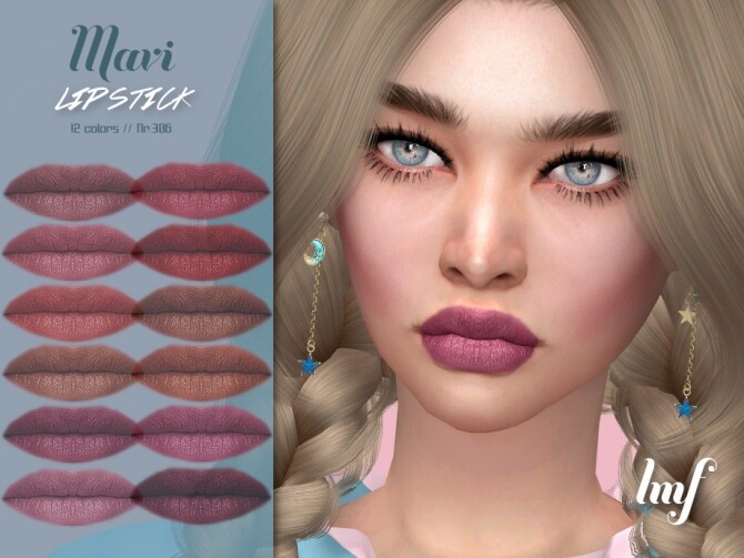 Sims 4 IMF Mavi Lipstick N.306 by IzzieMcFire at TSR