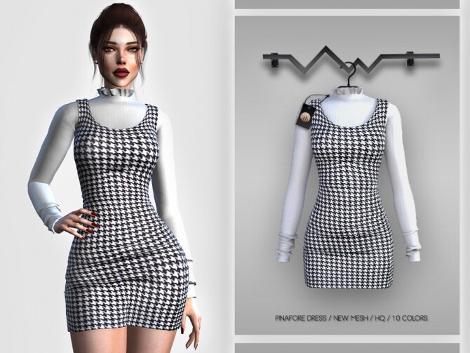 Sims 4 Pinafore Dress BD382 by busra tr at TSR