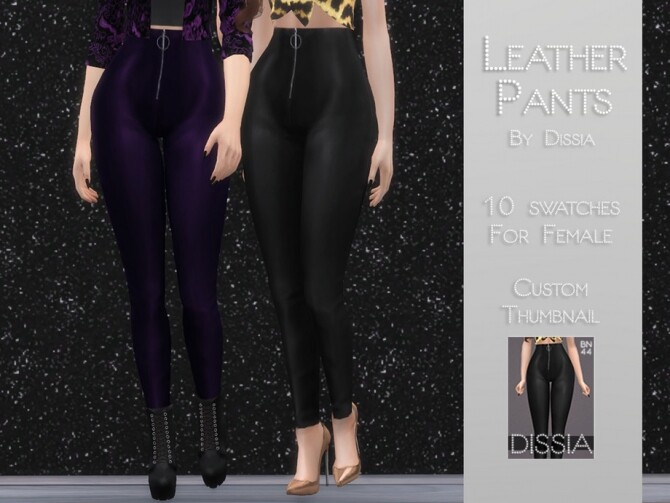 Sims 4 Leather Pants by Dissia at TSR