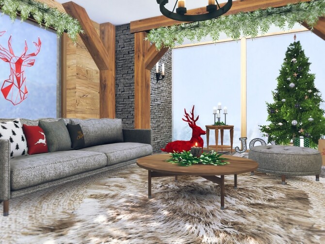 Sims 4 Noella Living Room by Rirann at TSR