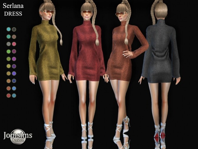Sims 4 Serlana dress by jomsims at TSR