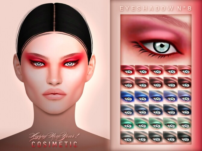 Sims 4 Eyeshadow N8 Christmas Edition by cosimetic at TSR