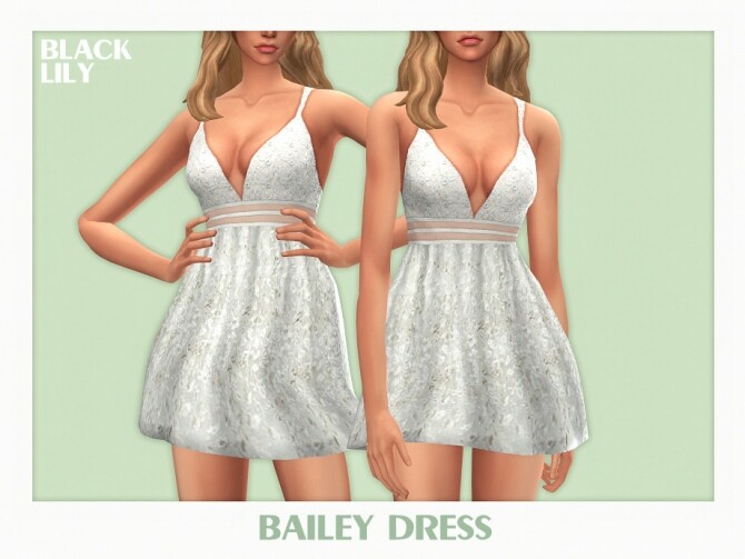 Sims 4 Bailey Dress by Black Lily at TSR