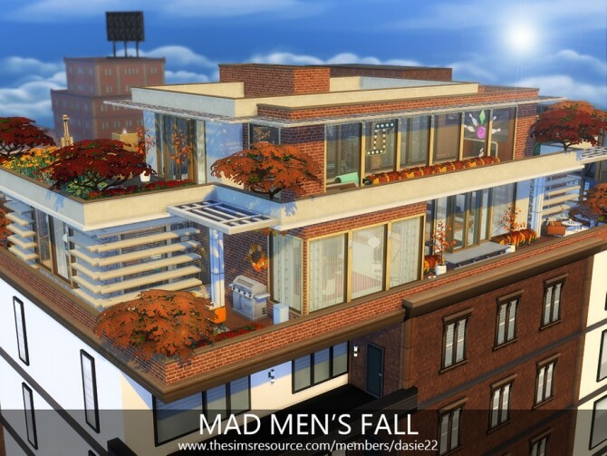 Sims 4 MAD MEN FALL penthouse by dasie2 at TSR