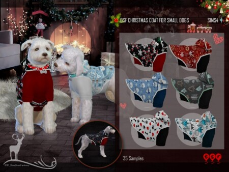 DSF CHRISTMAS COAT FOR SMALL DOGS by DanSimsFantasy at TSR