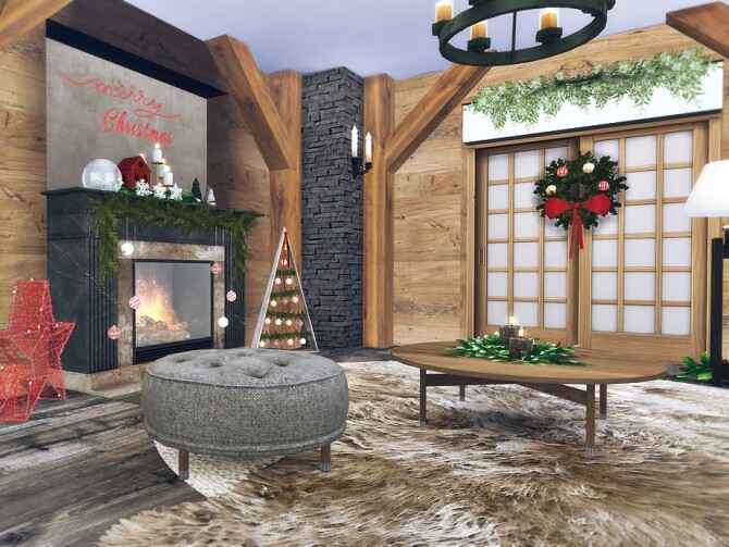Sims 4 Noella Living Room by Rirann at TSR
