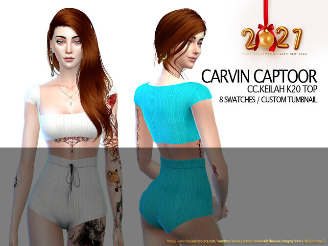 Sims 4 Keilah k20 Top by carvin captoor at TSR