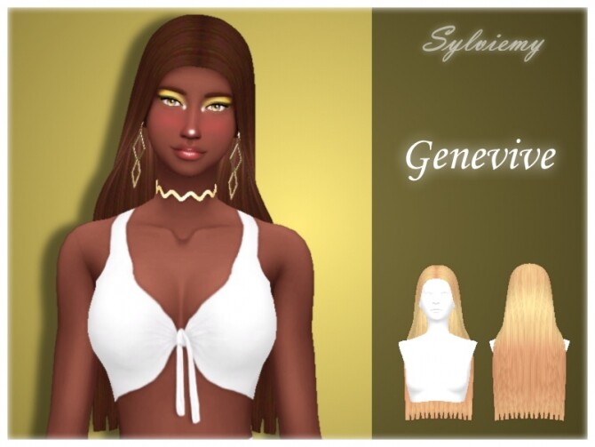 Sims 4 Genevive Hair by Sylviemy at TSR