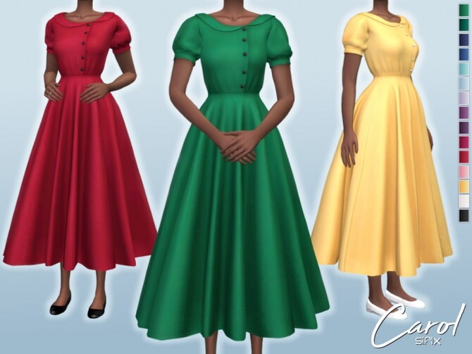Sims 4 Carol Dress by Sifix at TSR