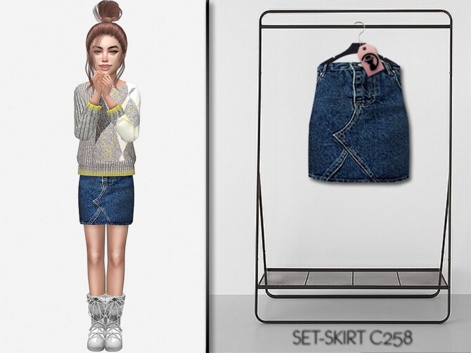 Sims 4 Skirt C258 by turksimmer at TSR