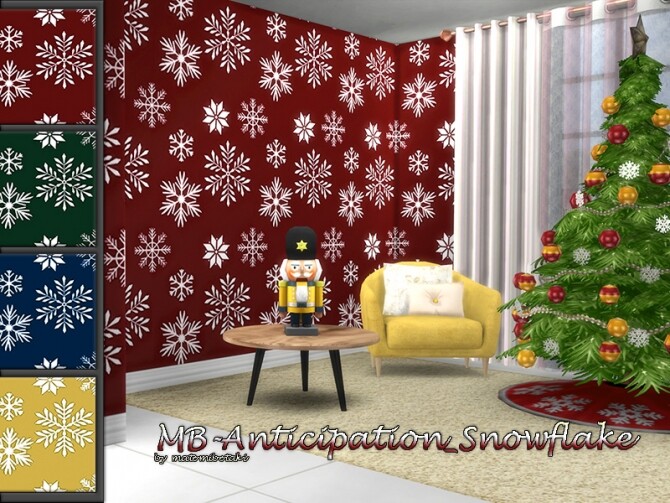 Sims 4 MB Anticipation Snowflake Wallpaper by matomibotaki at TSR