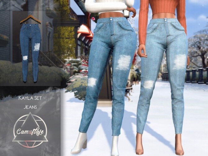 Sims 4 Kayla Jeans by Camuflaje at TSR