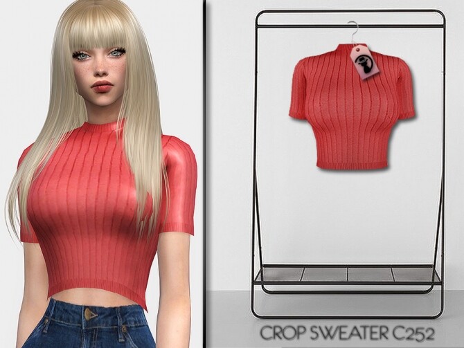 Sims 4 Crop Sweater C252 by turksimmer at TSR