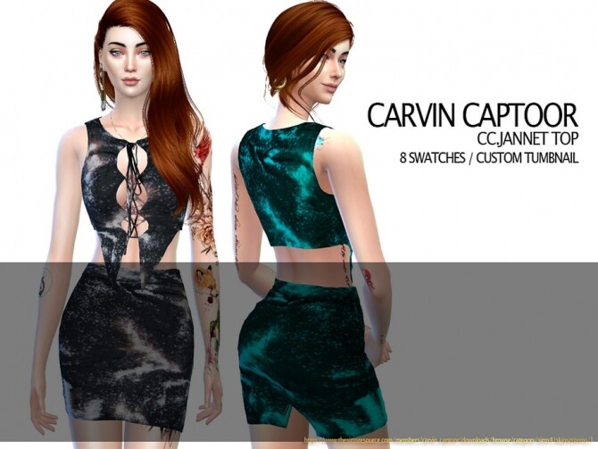 Sims 4 Jannet Top by carvin captoor at TSR