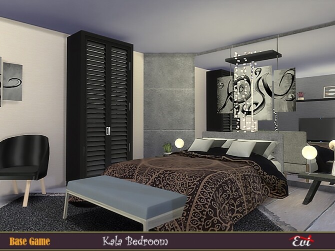Sims 4 Kala Bedroom by evi at TSR