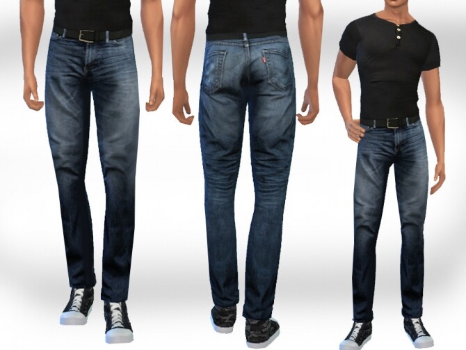 Sims 4 Casual Jeans with Belt M by Saliwa at TSR