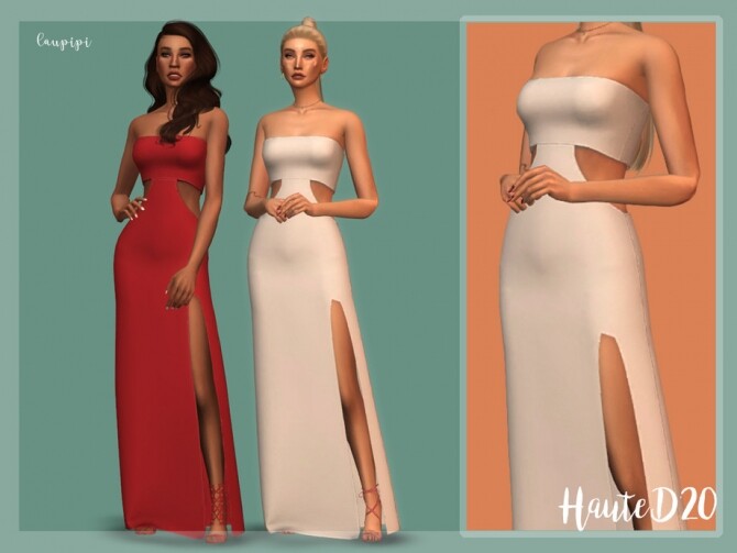 Sims 4 Dress DR377 by laupipi at TSR