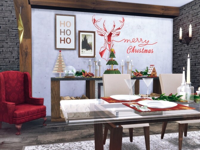 Sims 4 Noella Dining Room by Rirann at TSR