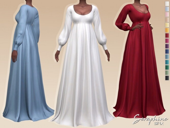 Sims 4 Seraphine Dress by Sifix at TSR