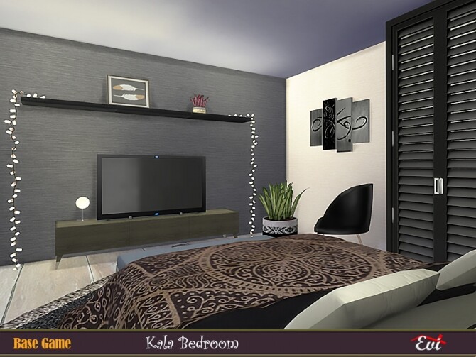 Sims 4 Kala Bedroom by evi at TSR