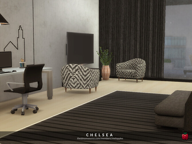 Sims 4 Chelsea bedroom by melapples at TSR