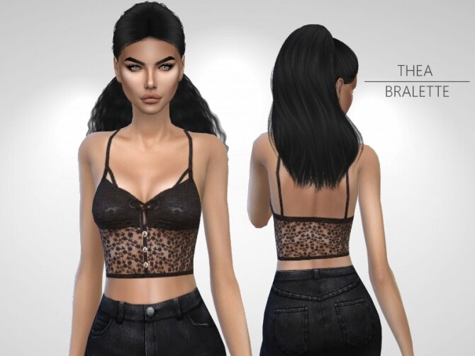 Sims 4 Thea Bralette by Puresim at TSR