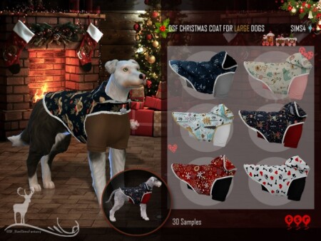DSF CHRISTMAS COAT FOR LARGE DOGS by DanSimsFantasy at TSR