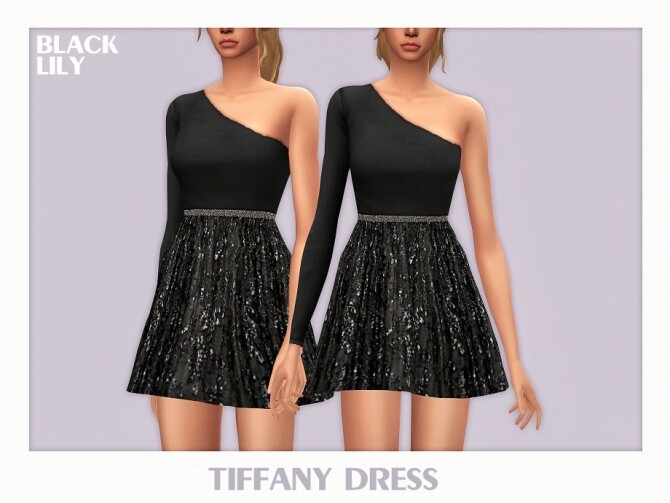 Sims 4 Tiffany Dress by Black Lily at TSR